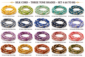 Y S INTERNATIONAL Colorful Recycled Silk Cord Jewelry Making Boho <b>Wrap</b> Bracelets DIY Crafts Macrame Handmade Accessories Flat - Product Image 4