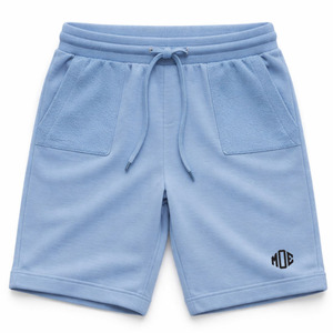 Pantalones Cortos Deportivos Casuales de Algodón Azul Claro con Cordón Ajustable para Hombre, para Múltiples Ocasiones, Entrenamiento, Ropa de Descanso, Pedido Personalizado OEM - Product Image 1