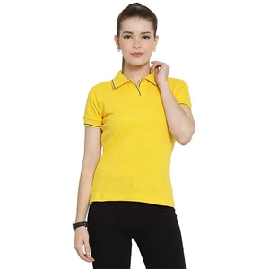 Polo pour femme, color block, confortable, idéal pour l'entraînement, parfait, col boutonné, manches courtes - Product Image 1