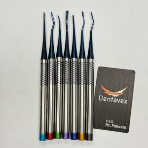 Dentavex Corporation - Juego de 7 Elevadores de Raíces Dentales para Implantes, Cuchillos de Extracción, Instrumentos Dentales de Acero Inoxidable Alemán - Product Image 1