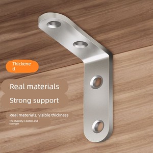 Support d'angle droit en acier inoxydable à 90 degrés pour renforcement de meubles, connecteur pour chaise, table, lit - Product Image 1