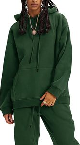 Ensemble de survêtement unisexe léger 100 % coton 450 g/m² coupe ample pour homme, avec capuche super empilée, grande taille, pour l'hiver, décontracté, couleur unie - Product Image 2