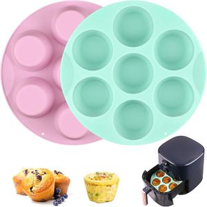 Set di 2 Stampi in Silicone per Egg Bites, Antiaderenti, 7 Cavità, per Mini Muffin, Crostate, Utensili per Cottura e Pasticceria - Product Image 1