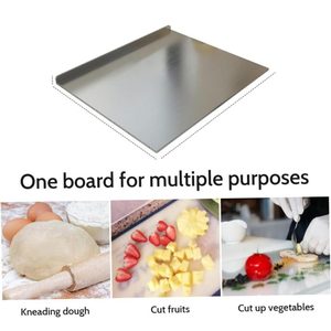 Tabla de cortar de acero inoxidable Herdfich de 0.4 cm, rectangular, antibacteriana, juego de cuchillos, utensilios de cocina, artículos de cocina - Product Image 5