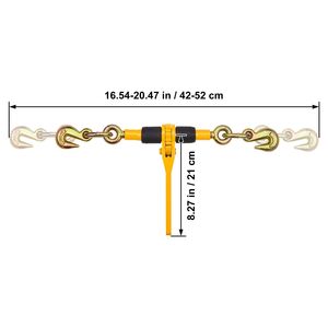 Set di 2 Tendicatena a Cricchetto 1/4'' 5/16'' con Carico di Lavoro Sicuro di 2600 Libbre, 2 Ganci di Aggancio per Controllo Carico e Accessori di Fissaggio - Product Image 5