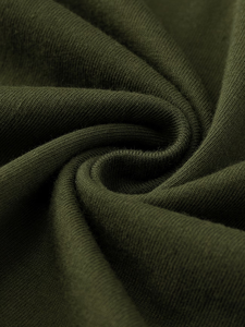 Custom Men's Olive Green 100% Cotton Short Sleeve T-Shirt With Front Print Design O-Neck Casual Jersey Knitted Style - Product Image 6