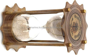 นาฬิกาทรายทองเหลืองเต็มรูปแบบหรูหรา5นาทีออกแบบนาฬิกาทรายโบราณใหม่ของขวัญที่ดีที่สุดสำหรับตกแต่งบ้านที่ทำจากแก้วและไม้ - Product Image 5