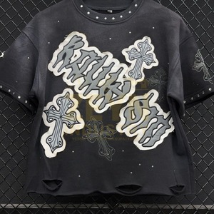 เสื้อยืดโอเวอร์ไซส์สไตล์วินเทจ พิมพ์ลายสีน้ำตาล ผ้าฝ้ายทรงหลวม สตรีทแวร์ เสื้อยืดกราฟิก ยูนิเซ็กซ์ เสื้อยืดสั่งทำ เสื้อยืดแบบกำหนดเอง - Product Image 4