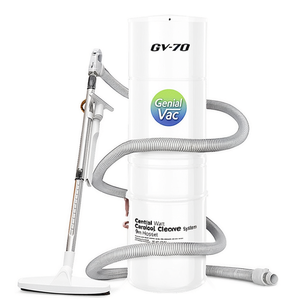 Central <b>Vacuum</b> Cleaner System 9m <b>Hose</b> Set White Metal Construction - Product Image 2