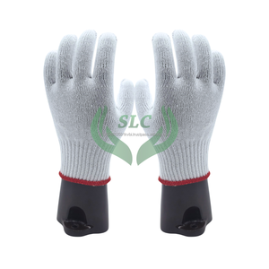 Guantes de trabajo de algodón antideslizantes fiables tejidos para aplicaciones industriales de construcción general funciones antiestáticas antiimpacto - Product Image 3