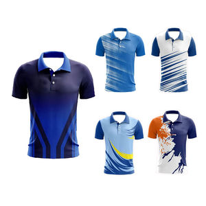Vêtements de sport personnalisés confortables en sublimation, polos à manches courtes pour hommes, nouvelle arrivée, polos en sublimation 100% polyester - Product Image 1