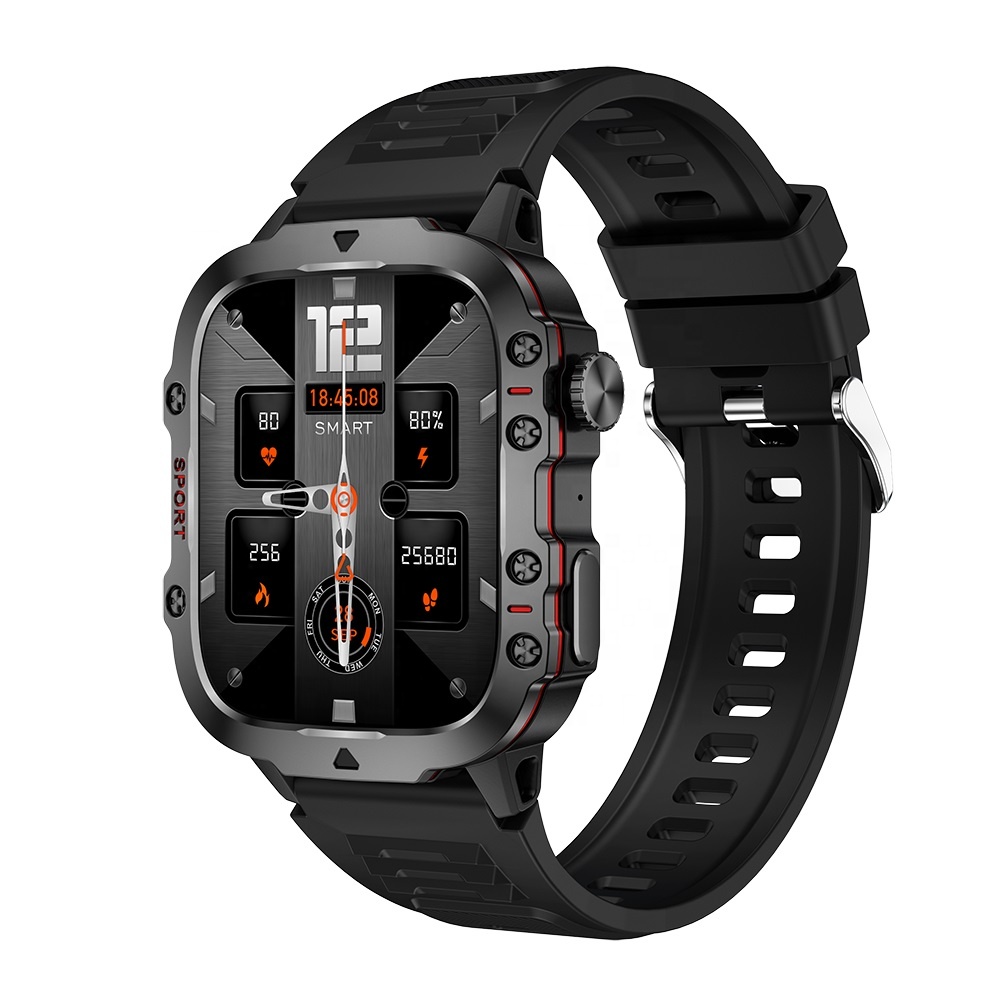 druckluft vibration Newest QX11 1.96-Inch Smartwatch for Men - Waterproof BT Call Fitness  Tracker with GloryFit App