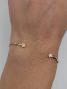 ELVORA GEMS Bracelet rigide tendance plaqué or 18 carats avec diamants de laboratoire certifiés IGI et diamants blancs taille brillant - Product Image 6