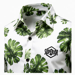 Camisa Moderna para Hombre con Estampado Gráfico y Botones, Tela Suave, Corte Moderno y Uso Diario Informal - Product Image 3