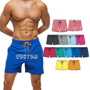 OEM/ODM Service Factory Direct Sale New Swim <b>Trunks</b> Adult Swim <b>Trunks</b> <b>Men's</b> High Waist Swimsuit100% Cotton Swimwear with Pocket - Product Image 5
