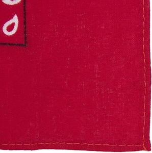 Pañuelo clásico rojo con estampado paisley, de algodón, con impresión por sublimación, personalizado, con estampado rotatorio, para la cabeza, para motociclistas, vaqueros, para el cuello - Product Image 3