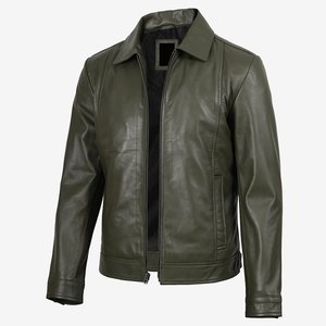 Chaqueta verde oliva con logo personalizado RTS para hombre, chaquetas de cuero vintage, chaquetas para hombre, prendas de abrigo, chaqueta de invierno de alta calidad, ropa de calle. - Product Image 3