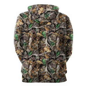 Sweat à capuche camouflage personnalisé pour homme, motif Real Tree, polaire tactique, pull de chasse, streetwear d'extérieur, veste à capuche - Product Image 2