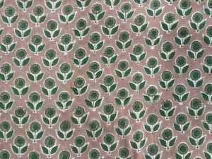 Hand Block Printed Cotton <b>Fabric</b>, Indian Textile, Traditional Sanganeri <b>Fabric</b> wholesale - Product Image 3