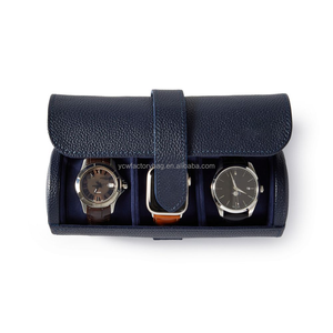 Protected at <strong>Home</strong> or <strong>Away</strong> Designed to Fit Three <strong>Watches</strong> on a Padded Removable Cushion <strong>Watch</strong> Storage Bag Leather <strong>Watch</strong> Roll - Product Image 5