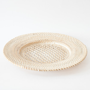 Ivory rattan charger plates handcrafted tableware accessory decor table <b>mats</b> for serving dishes - Product Image 2