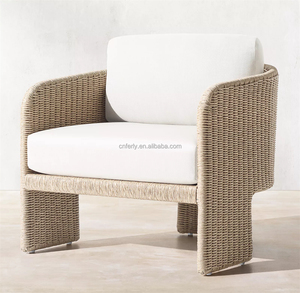 Bộ Sofa Liễu Gai Ngoài Trời Thiết Kế Mới 2022 Bộ Sofa Sân Vườn Hiện Đại Bộ Bàn Cà Phê Gỗ Tếch Bộ Vườn Mây - Product Image 5