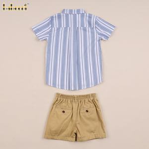 OTM เสื้อเชิ้ตลายทาง OEM OEC ชุดเสื้อผ้าเด็กผู้ชายทำจากผ้าฝ้าย100% BC1381 - Product Image 3