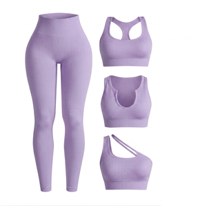 Ensemble de vêtements de sport pour femmes, marque privée : soutien-gorge de yoga, leggings et ensemble soutien-gorge de sport pour l'entraînement et le fitness, International active - Product Image 5