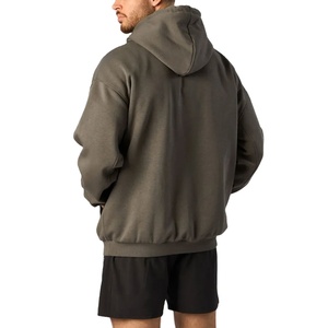 Wholesale Custom High Quality Polyester/Cotton Vintage Wash Hoodie <b>Thick</b> <b>Fleece</b> Winter Men's Best Selling Clush Industries - Product Image 4