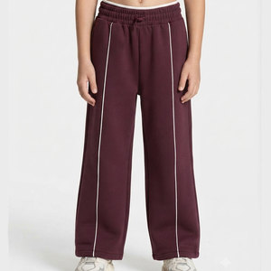 <b>Boys</b> Maroon Hooded Tracksuit Full Sleeve Solid Color Casual Jogging Set With Side Pockets Loose Fit Autumn Wear - Product Image 4