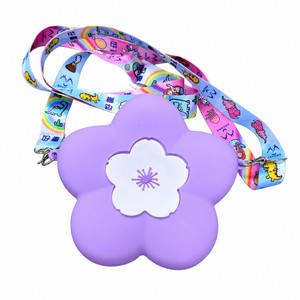 Stationery Set Stationary Flower Silicone Crossbody Bag Cute Cartoon <b>Mini</b> Shoulder Waterproof Toddler Coin <b>Pouch</b> Adjustable - Product Image 1