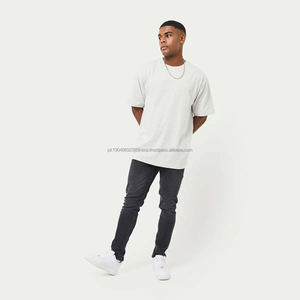 Camiseta Oversize de Microfibra de Secado Rápido, 100% Algodón Orgánico, Hombros Caídos, Lisa, Estilo Urbano - Product Image 6