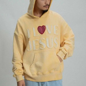 เสื้อฮู้ดดี้ I Love Jesus แบบขายส่งสำหรับทุกเพศ  ชุดนักศึกษา มหาวิทยาลัย  สไตล์กรีก  ปักตัวอักษรเชนีล  ผ้าฝ้ายขนแกะ - Product Image 4