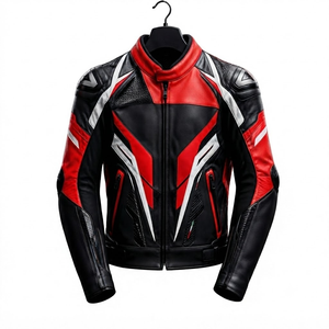 Men’s Rucati Cowhide Leather <b>Racing</b> <b>Jacket</b>/Chaqueta MotoCP Style CE Level 2 Armor Motorcycle Track Riding Protective Gear CE - Product Image 1