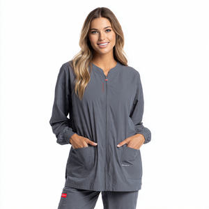 Veste d'uniforme médical tricotée sur mesure de haute qualité, uniformes d'infirmière extensibles pour hôpital - Product Image 4