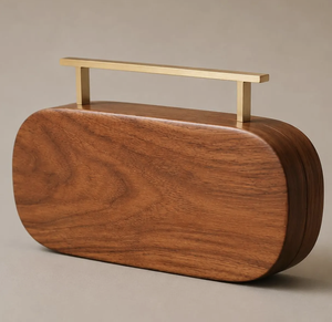<b>Top</b>-Style Wooden Ladies Clutch Bag New Design Fashion Accessories Purse With Two Straps for Girls for Reception - Product Image 4