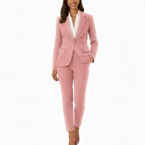 Women Elegant <b>Blazer</b> Pant Suit <b>Set</b> Professional Workwear Formal Trousers Outfit Wholesale Supplier - Product Image 6