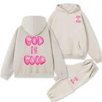 Ensemble sweat à capuche et jogging imprimé God Is Good, unisexe, en coton, tenue décontractée pour l'automne