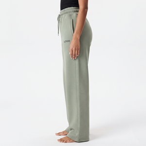 Pantalones deportivos personalizados para mujer, pantalones anchos de moda urbana, pantalones deportivos de algodón de alta calidad para mujer - Product Image 3