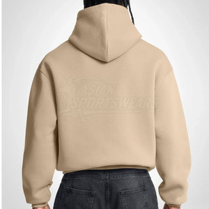 เสื้อฮู้ดผ้าถักทรงหลวมโอเวอร์ไซส์ผ้าฝ้าย100% เป็นมิตรกับสิ่งแวดล้อมระบายอากาศได้ดีสำหรับสวมใส่ทุกวันในเมืองใส่สบาย - Product Image 2