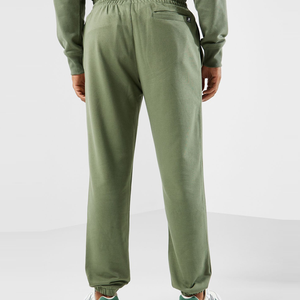 Men's Olive Green Sweatpants Elastic Waist <b>Drawstring</b> Embroidered Logo Casual Joggers Midweight Cotton Autumn Wear - Product Image 2
