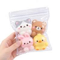 Sac d'emballage auto-scellant en PVC personnalisé pour jouets sensoriels anti-stress pour animaux, pochette de rangement transparente réutilisable, vente en gros