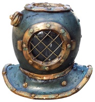 Casque de plongée marin antique, casque en cuivre nautique de la marine américaine