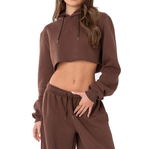 Hoodies courts de luxe pour femmes, style tendance, anti-plis, haute qualité, prix raisonnable, manches longues - Product Image 1