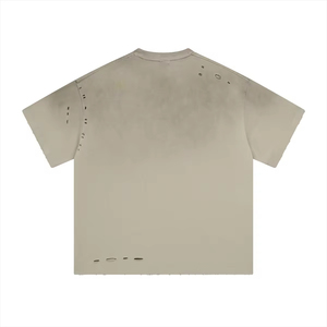 เสื้อยืดโอเวอร์ไซส์ทรงบ็อกซี่สไตล์วินเทจ ล้างสีแบบแอซิดวอช สำหรับผู้ชาย ผ้าฝ้ายแท้ 100% คุณภาพสูง ระบายอากาศได้ดี รับสกรีนโลโก้เองได้ - Product Image 5