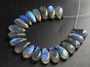 Nueva llegada en forma de lágrima labradorita cuentas de piedra de cristal azul efecto de fuego llamativo suave venta al por mayor suministros de joyería - Product Image 3