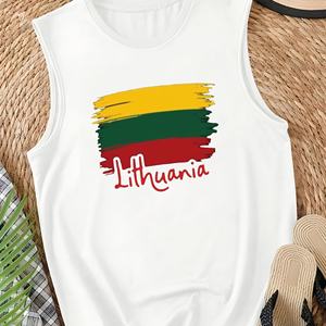 Lithuanian flag with Lithuania <b>Women's</b> casual <b>vest</b> - Product Image 2