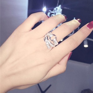 <b>925</b> Sterling <b>Silver</b> <b>Ring</b> <b>Ring</b> Belt Buckle Inlaid <b>with</b> Diamond <b>Ring</b> Korean Jewelry Wholesale Matching Single Products - Product Image 1