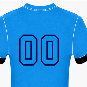 Blue Football <b>Jersey</b> <b>Short</b> Sleeve Shirt Breathable Athletic Team Uniform Training Wear Sports Apparel - Product Image 4