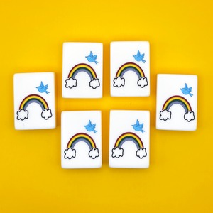 Fichas <span class=keywords><strong>de</strong></span> Mahjong Personalizadas Inspiradas en <span class=keywords><strong>el</strong></span> <span class=keywords><strong>Mago</strong></span> <span class=keywords><strong>de</strong></span> <span class=keywords><strong>Oz</strong></span> con Ruby Slipper Craks, Two Sparrows Mahjong, Mahjong <span class=keywords><strong>de</strong></span> Fondo <span class=keywords><strong>Amarillo</strong></span> para Entretenimiento - Product Image 2